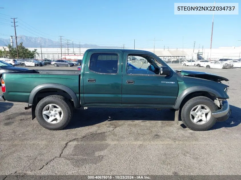 2002 Toyota Tacoma Prerunner V6 VIN: 5TEGN92NX2Z034737 Lot: 40676015