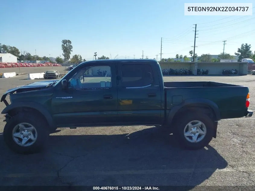 2002 Toyota Tacoma Prerunner V6 VIN: 5TEGN92NX2Z034737 Lot: 40676015