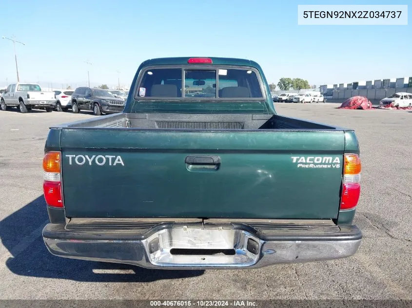 2002 Toyota Tacoma Prerunner V6 VIN: 5TEGN92NX2Z034737 Lot: 40676015