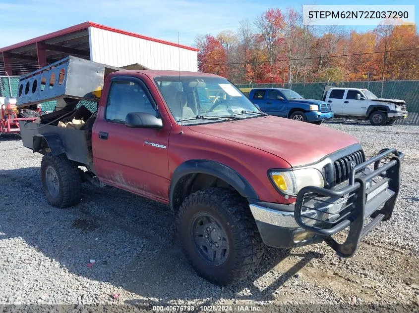 2002 Toyota Tacoma VIN: 5TEPM62N72Z037290 Lot: 40676793