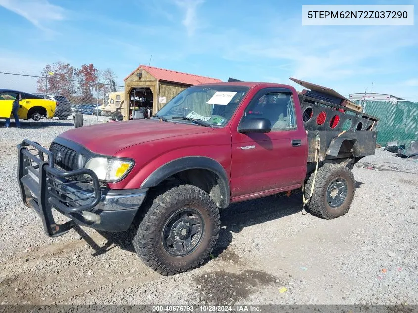 2002 Toyota Tacoma VIN: 5TEPM62N72Z037290 Lot: 40676793