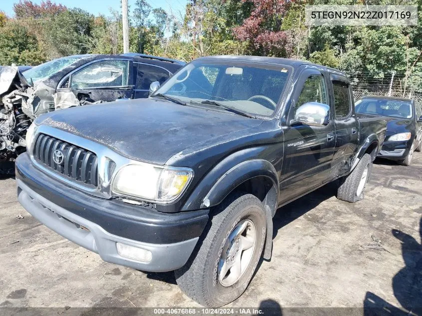 2002 Toyota Tacoma Prerunner V6 VIN: 5TEGN92N22Z017169 Lot: 40676868