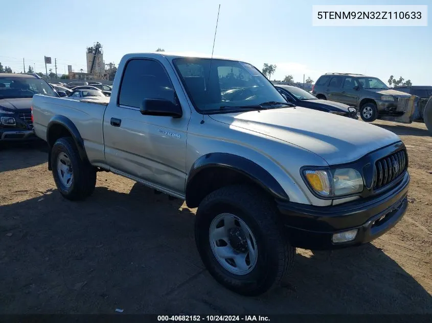 2002 Toyota Tacoma Prerunner VIN: 5TENM92N32Z110633 Lot: 40682152