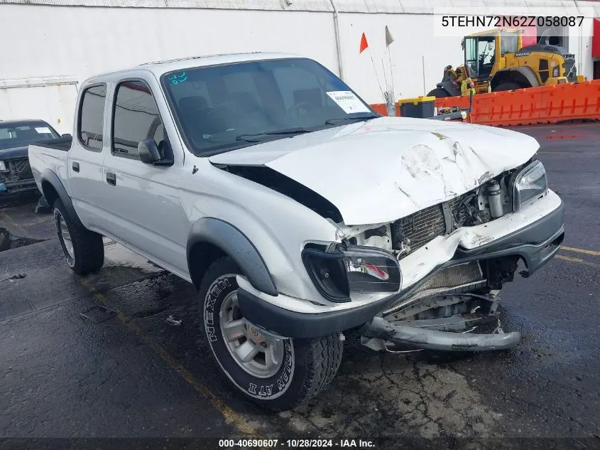 2002 Toyota Tacoma Base V6 VIN: 5TEHN72N62Z058087 Lot: 40690607