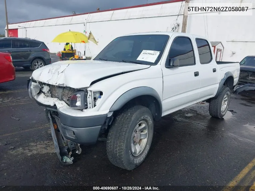 2002 Toyota Tacoma Base V6 VIN: 5TEHN72N62Z058087 Lot: 40690607