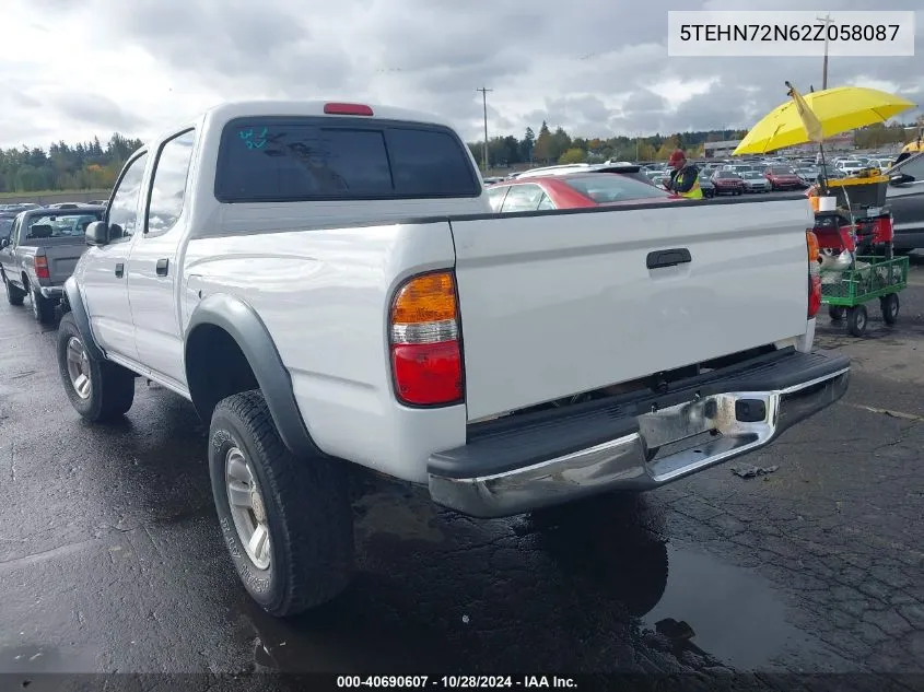 2002 Toyota Tacoma Base V6 VIN: 5TEHN72N62Z058087 Lot: 40690607