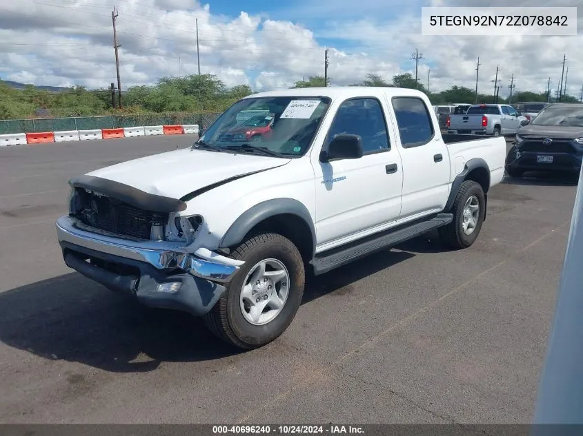 2002 Toyota Tacoma Prerunner V6 VIN: 5TEGN92N72Z078842 Lot: 40696240