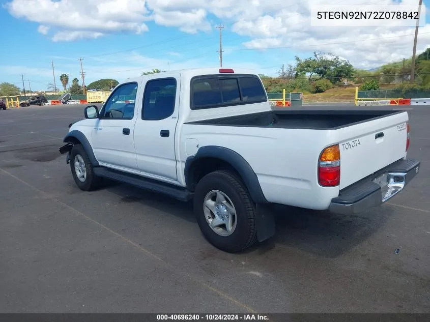 2002 Toyota Tacoma Prerunner V6 VIN: 5TEGN92N72Z078842 Lot: 40696240