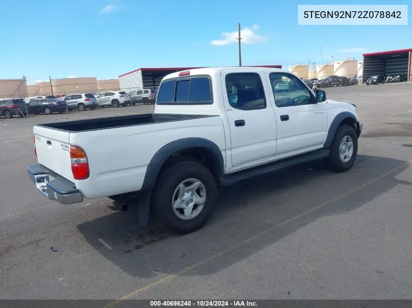 2002 Toyota Tacoma Prerunner V6 VIN: 5TEGN92N72Z078842 Lot: 40696240