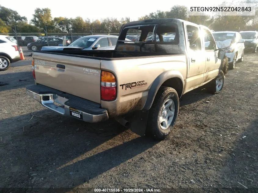 5TEGN92N52Z042843 2002 Toyota Tacoma Prerunner V6