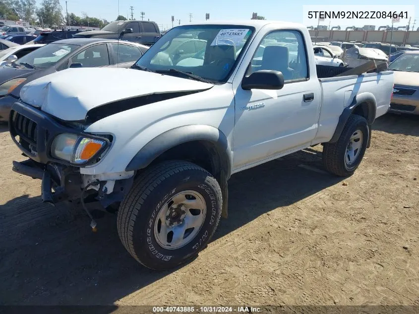 2002 Toyota Tacoma Prerunner VIN: 5TENM92N22Z084641 Lot: 40743885