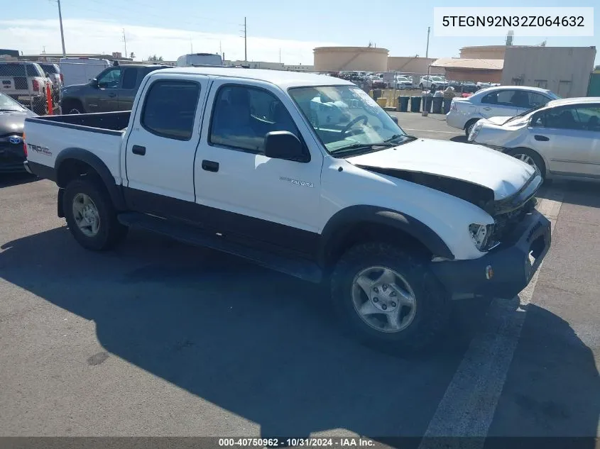 2002 Toyota Tacoma Prerunner V6 VIN: 5TEGN92N32Z064632 Lot: 40750962