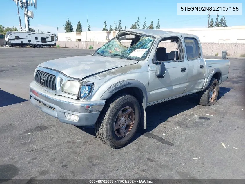 2002 Toyota Tacoma Prerunner V6 VIN: 5TEGN92N82Z107166 Lot: 40762099