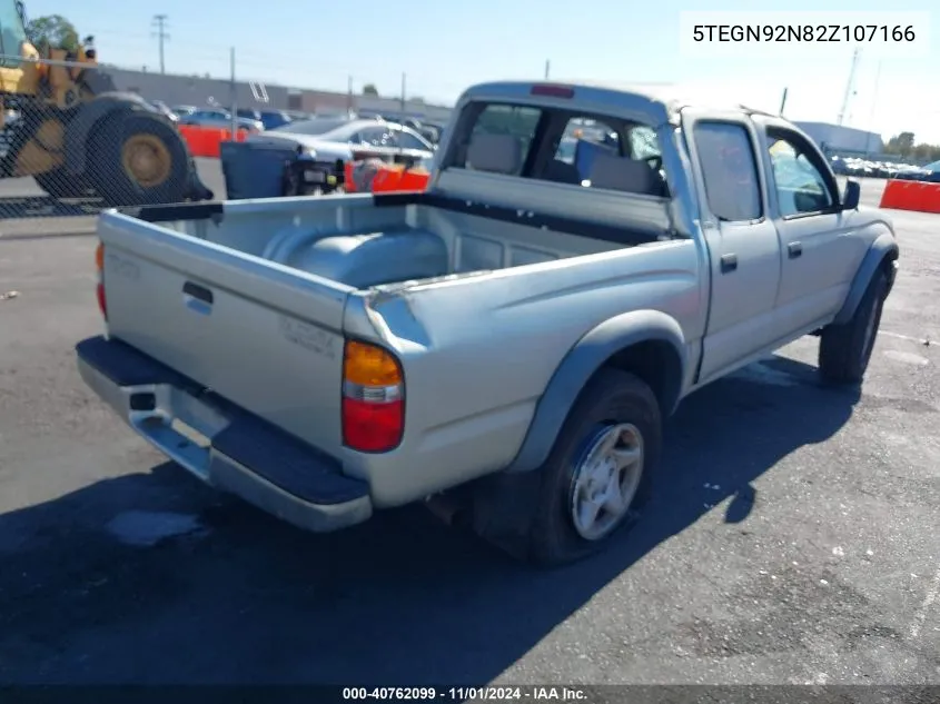 2002 Toyota Tacoma Prerunner V6 VIN: 5TEGN92N82Z107166 Lot: 40762099