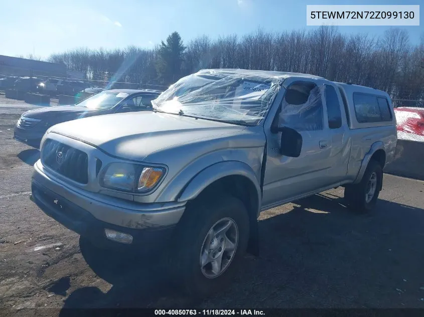 2002 Toyota Tacoma VIN: 5TEWM72N72Z099130 Lot: 40850763