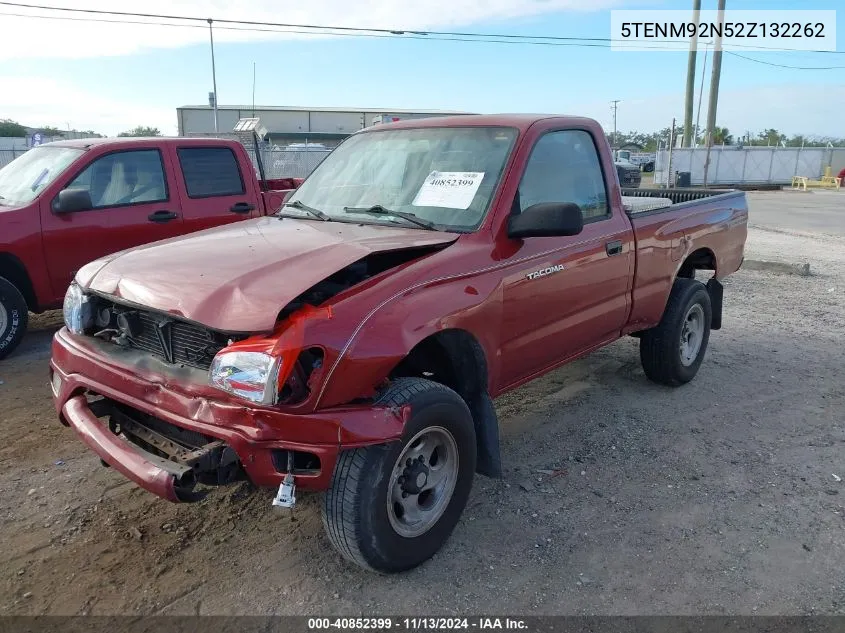 2002 Toyota Tacoma Prerunner VIN: 5TENM92N52Z132262 Lot: 40852399