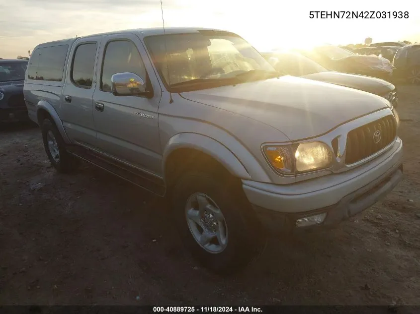 2002 Toyota Tacoma Base V6 VIN: 5TEHN72N42Z031938 Lot: 40889725