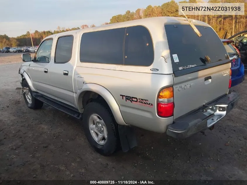 2002 Toyota Tacoma Base V6 VIN: 5TEHN72N42Z031938 Lot: 40889725