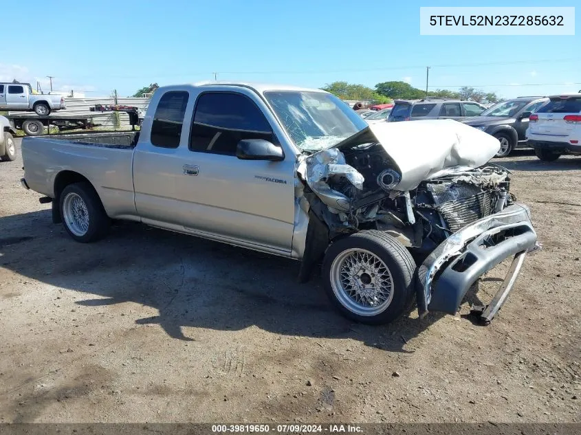 2003 Toyota Tacoma Xtracab VIN: 5TEVL52N23Z285632 Lot: 39819650