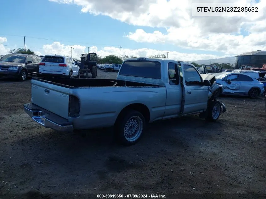 2003 Toyota Tacoma Xtracab VIN: 5TEVL52N23Z285632 Lot: 39819650