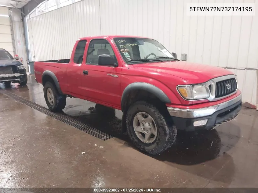 2003 Toyota Tacoma Base V6 VIN: 5TEWN72N73Z174195 Lot: 39923882