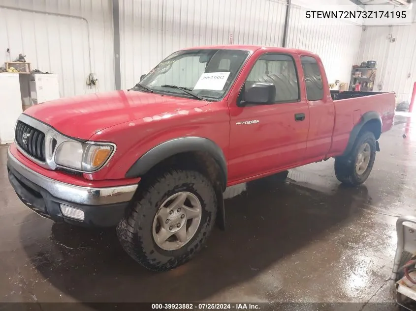 2003 Toyota Tacoma Base V6 VIN: 5TEWN72N73Z174195 Lot: 39923882