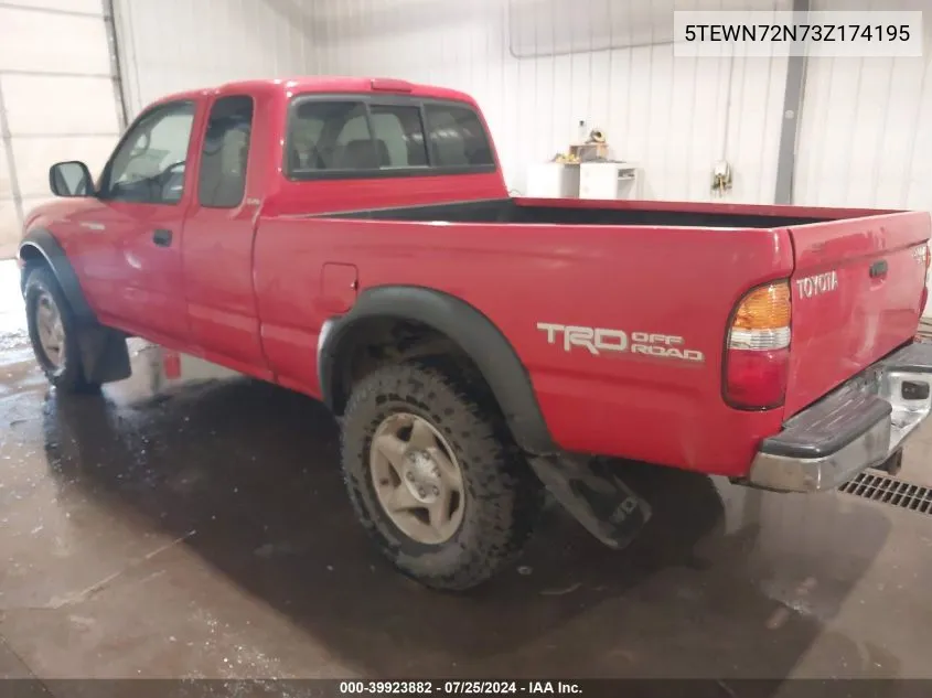 2003 Toyota Tacoma Base V6 VIN: 5TEWN72N73Z174195 Lot: 39923882