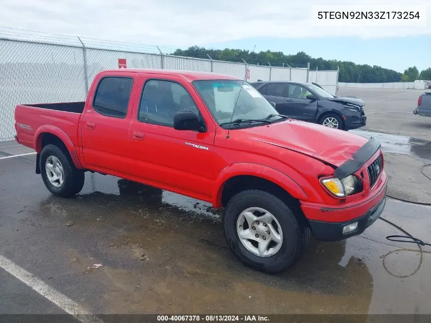 2003 Toyota Tacoma Prerunner V6 VIN: 5TEGN92N33Z173254 Lot: 40067378