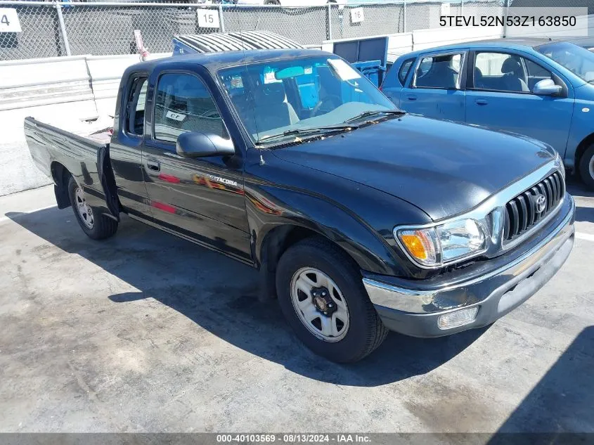 2003 Toyota Tacoma VIN: 5TEVL52N53Z163850 Lot: 40103569