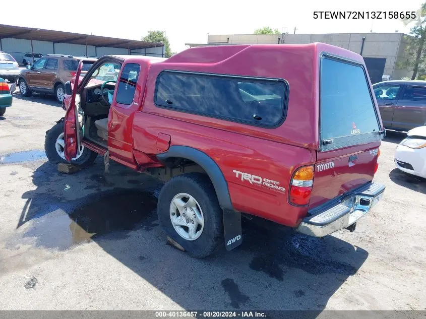 5TEWN72N13Z158655 2003 Toyota Tacoma Base V6