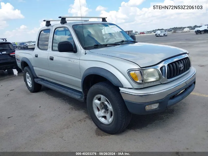 2003 Toyota Tacoma Base V6 VIN: 5TEHN72N53Z206103 Lot: 40203376