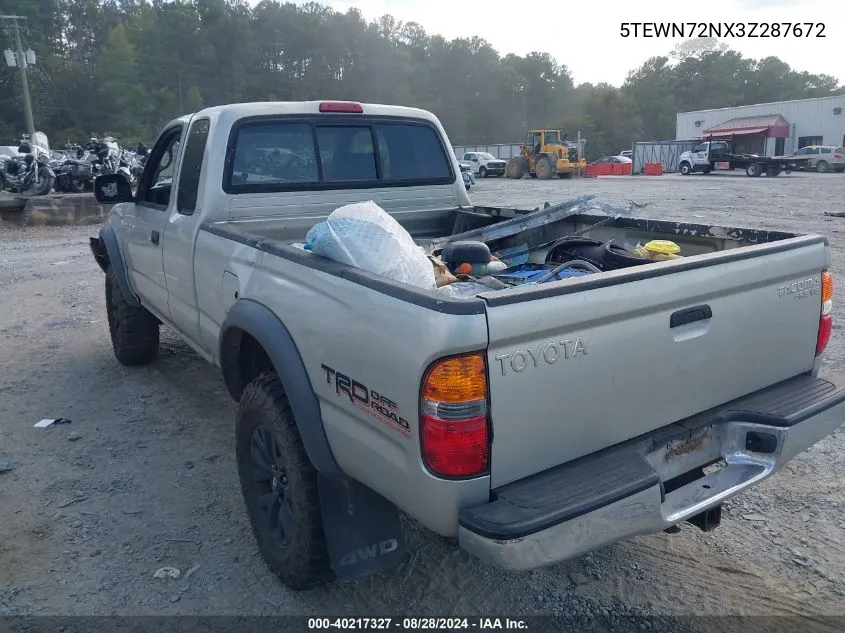 2003 Toyota Tacoma Base V6 VIN: 5TEWN72NX3Z287672 Lot: 40217327