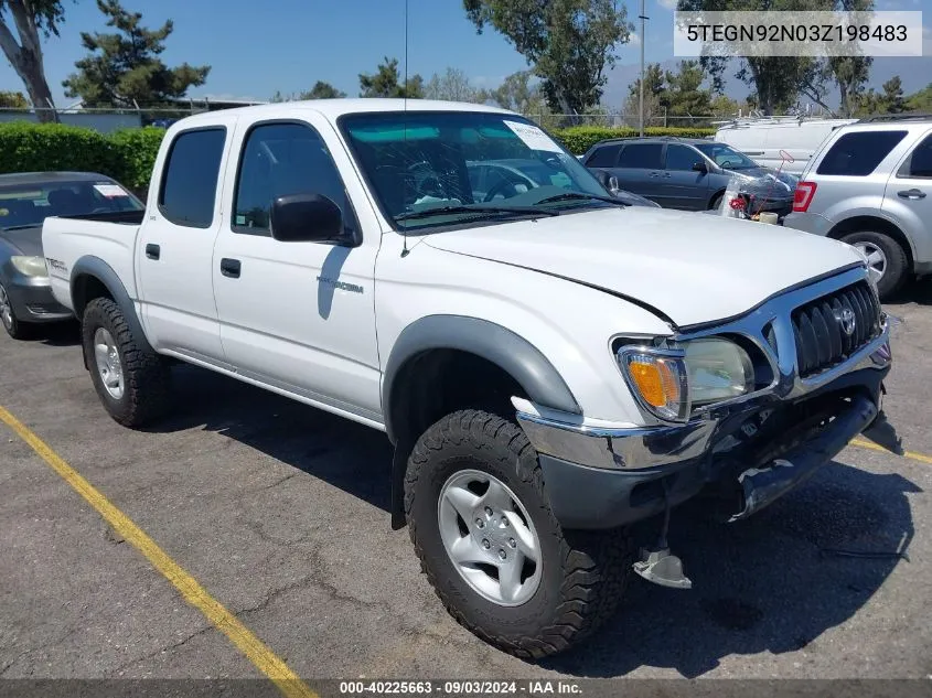 2003 Toyota Tacoma Prerunner V6 VIN: 5TEGN92N03Z198483 Lot: 40225663