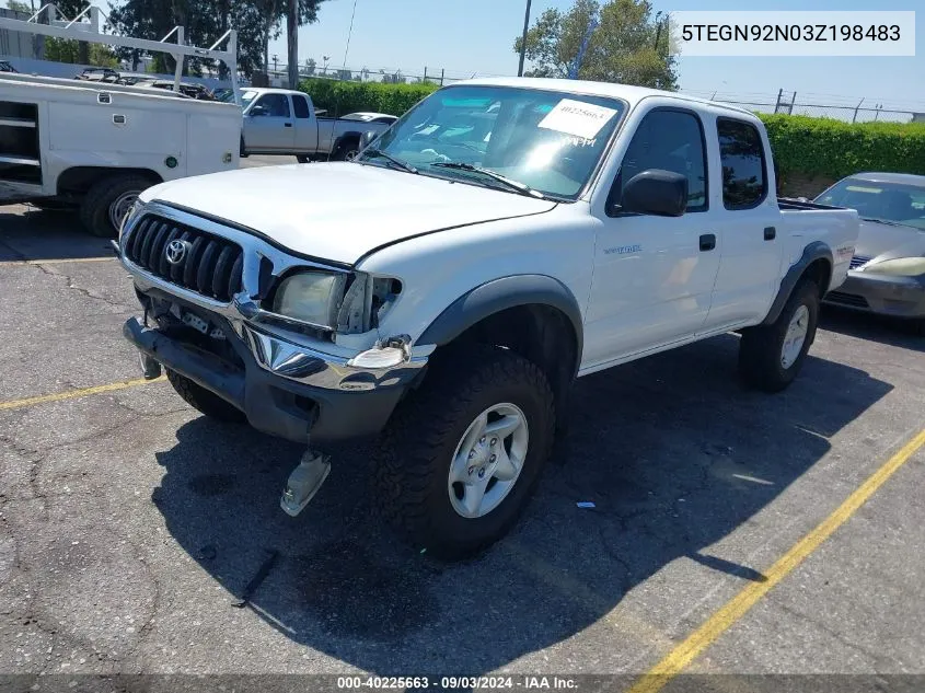 2003 Toyota Tacoma Prerunner V6 VIN: 5TEGN92N03Z198483 Lot: 40225663