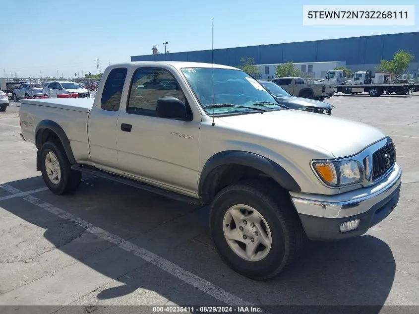 2003 Toyota Tacoma Base V6 VIN: 5TEWN72N73Z268111 Lot: 40235411