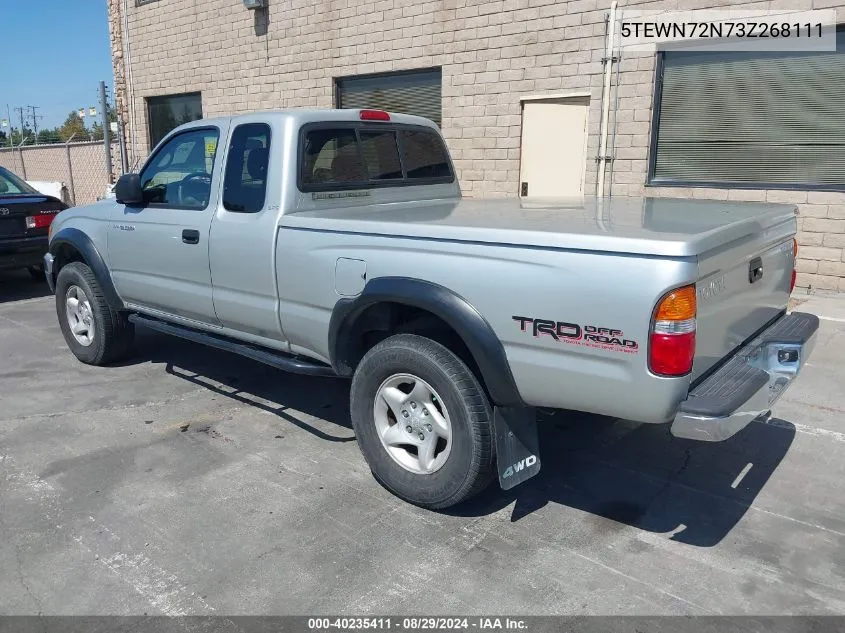 2003 Toyota Tacoma Base V6 VIN: 5TEWN72N73Z268111 Lot: 40235411