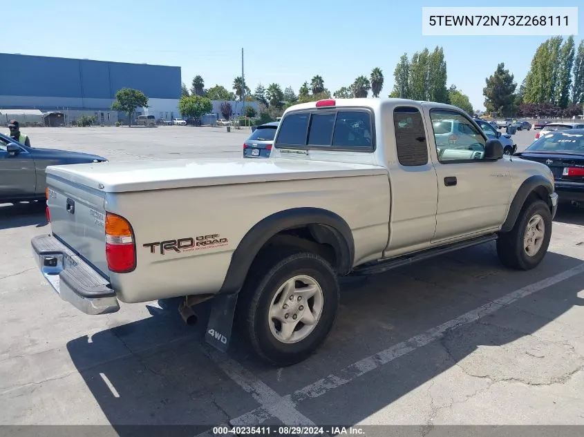 2003 Toyota Tacoma Base V6 VIN: 5TEWN72N73Z268111 Lot: 40235411