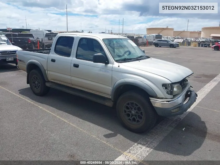 2003 Toyota Tacoma Prerunner V6 VIN: 5TEGN92N03Z153012 Lot: 40245654