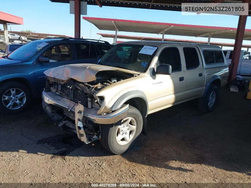 2003 Toyota Tacoma Double Cab Prerunner VIN: 5TEGN92N53Z261805 Lot: 40279289