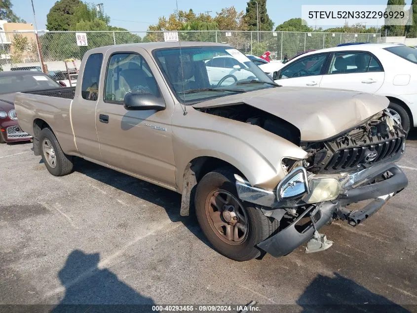 2003 Toyota Tacoma VIN: 5TEVL52N33Z296929 Lot: 40293455