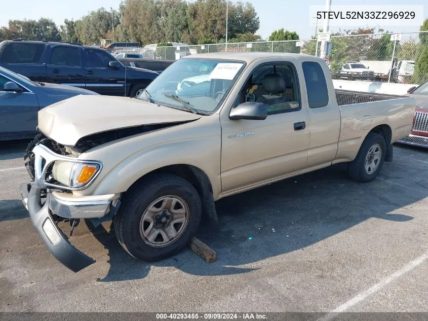 2003 Toyota Tacoma VIN: 5TEVL52N33Z296929 Lot: 40293455