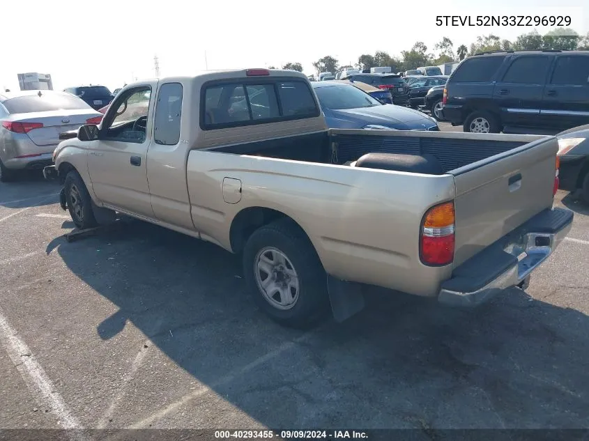 2003 Toyota Tacoma VIN: 5TEVL52N33Z296929 Lot: 40293455