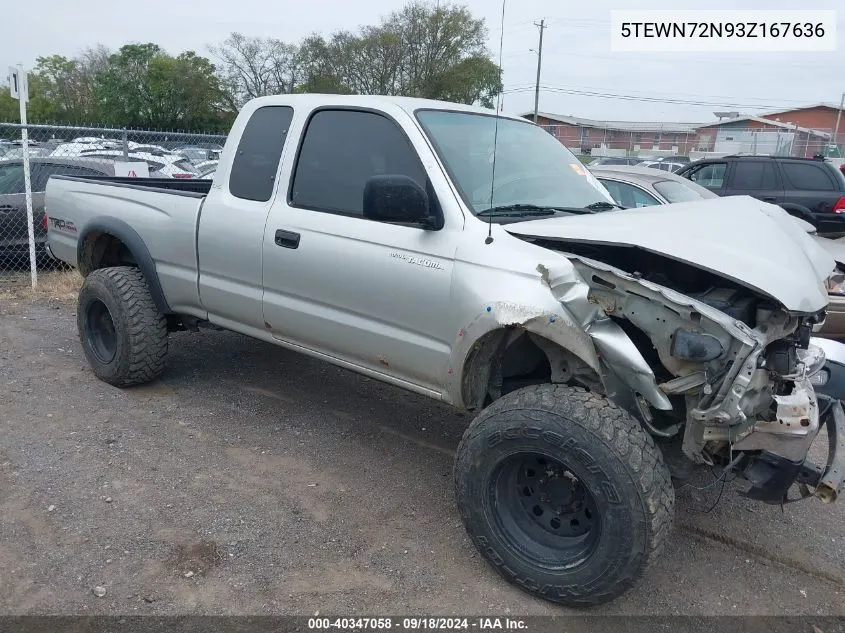 2003 Toyota Tacoma Base V6 VIN: 5TEWN72N93Z167636 Lot: 40347058