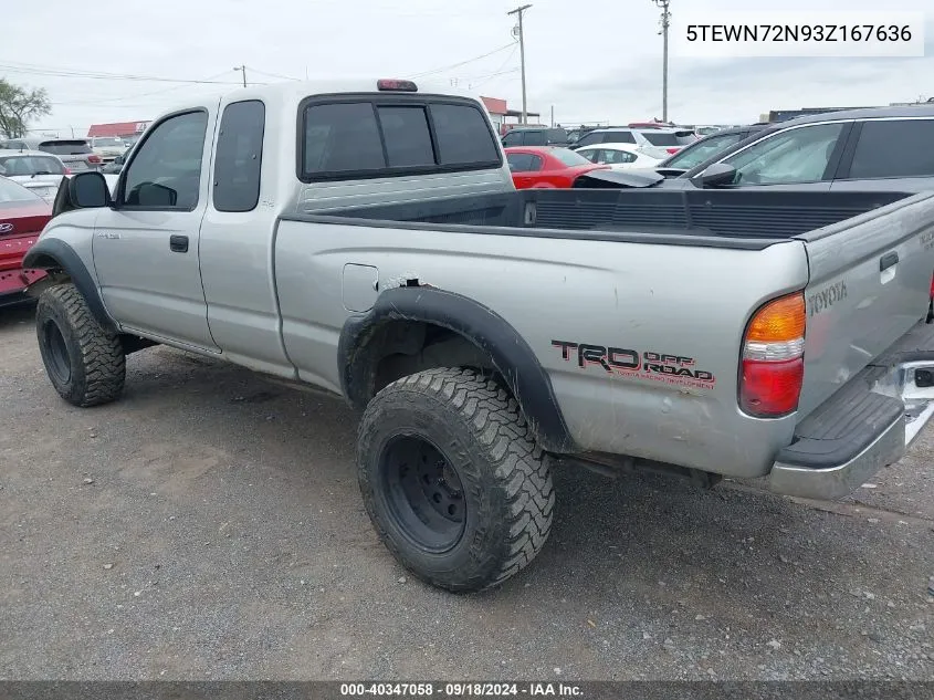 2003 Toyota Tacoma Base V6 VIN: 5TEWN72N93Z167636 Lot: 40347058