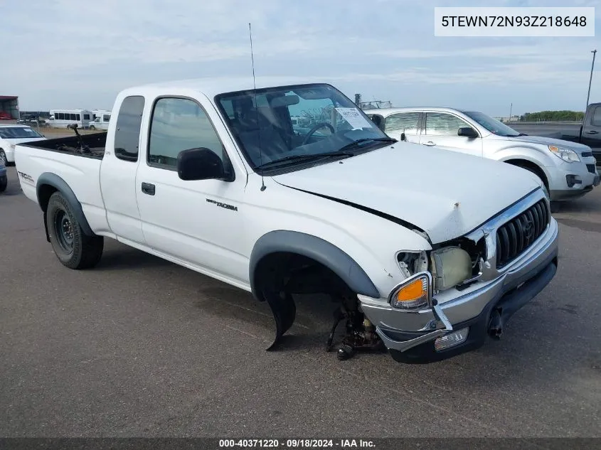 5TEWN72N93Z218648 2003 Toyota Tacoma Xtracab