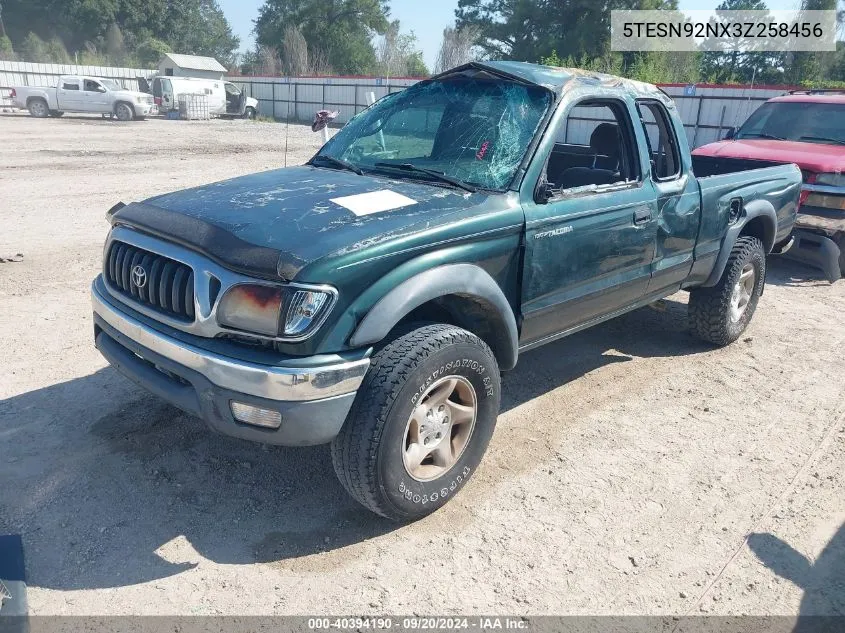 2003 Toyota Tacoma Prerunner V6 VIN: 5TESN92NX3Z258456 Lot: 40394190