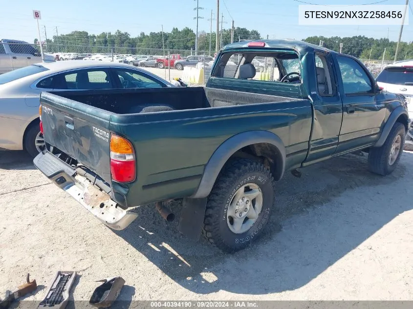 2003 Toyota Tacoma Prerunner V6 VIN: 5TESN92NX3Z258456 Lot: 40394190