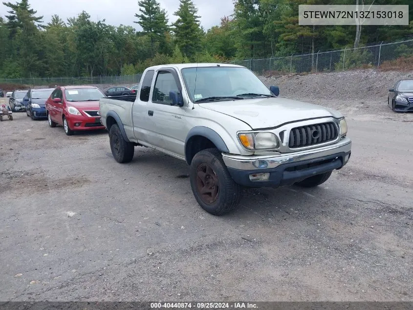 2003 Toyota Tacoma Base V6 VIN: 5TEWN72N13Z153018 Lot: 40440874