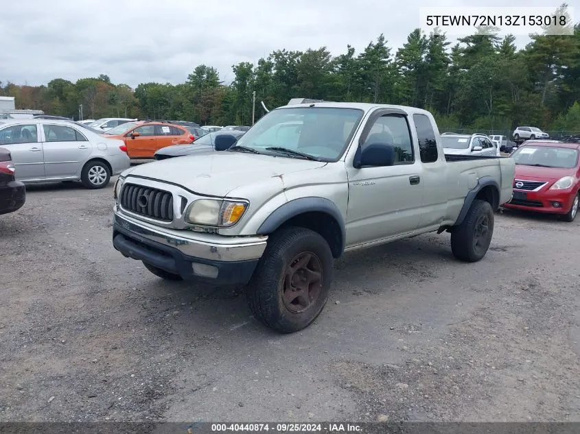 2003 Toyota Tacoma Base V6 VIN: 5TEWN72N13Z153018 Lot: 40440874