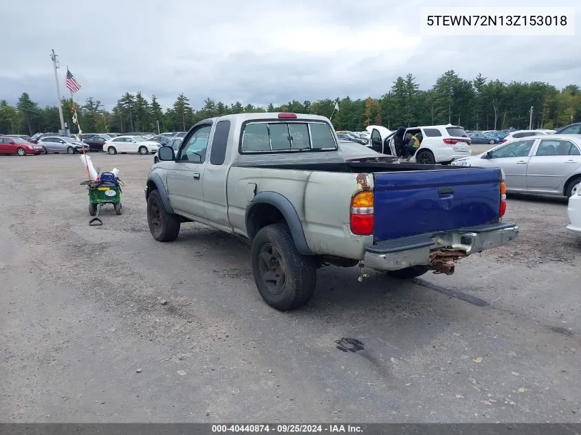 2003 Toyota Tacoma Base V6 VIN: 5TEWN72N13Z153018 Lot: 40440874